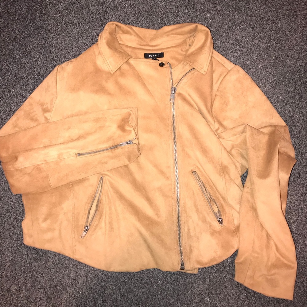 Torrid cropped moto jacket